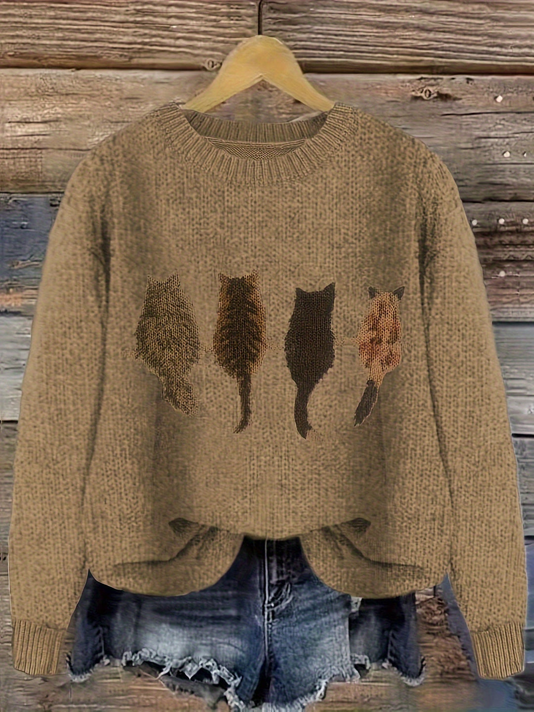 Tamara | Cozy Cat-Print Jumper