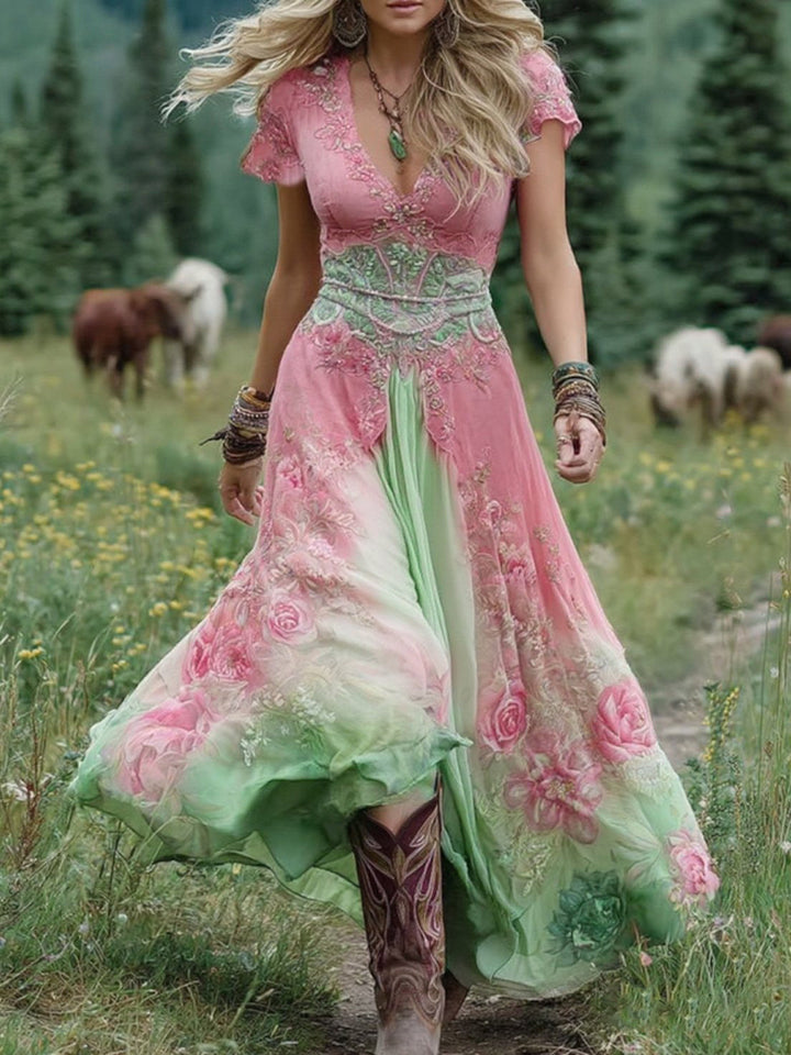 Natalie | Elegant Floral Maxi Dress