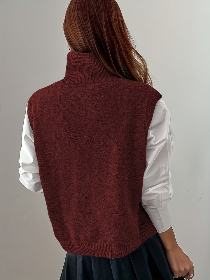Farrah | High-Neck Jumper Vest