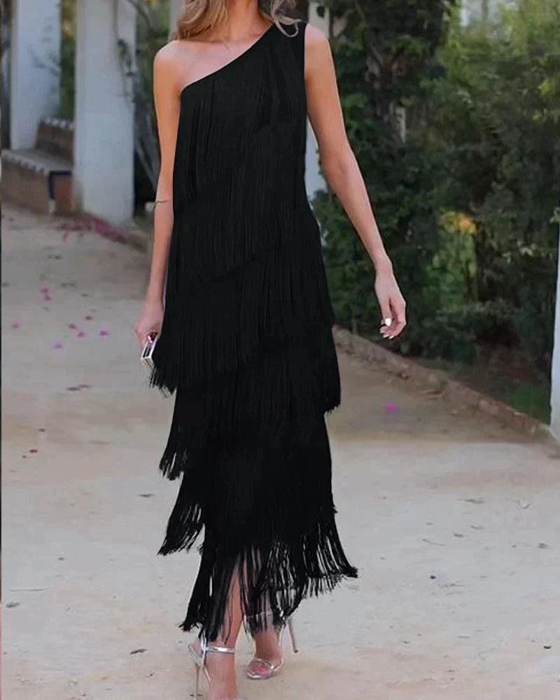 Faith | Stylish Dropped Shoulders Long Dress