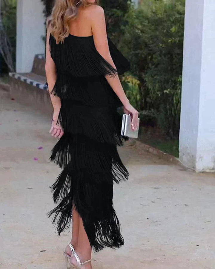 Faith | Stylish Dropped Shoulders Long Dress