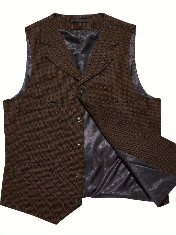 Byron | Refined Herringbone Waistcoat