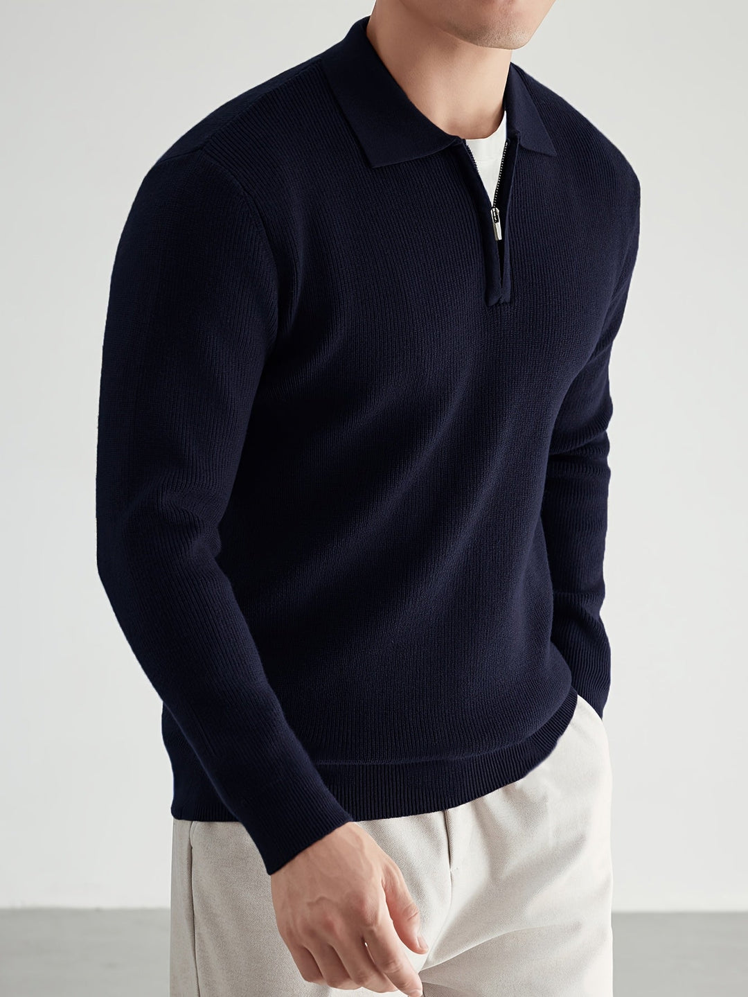 Donovan | Refined Quarter-Zip Polo Jumper