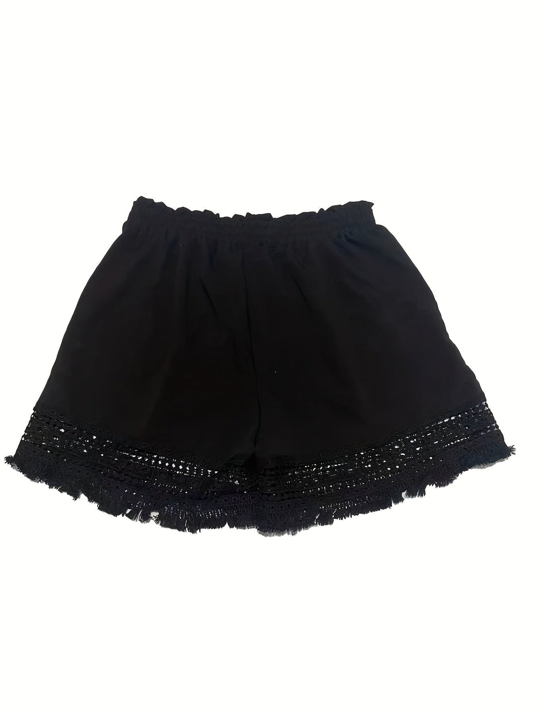 Rosemary | Lace-Trim Paper Bag Shorts