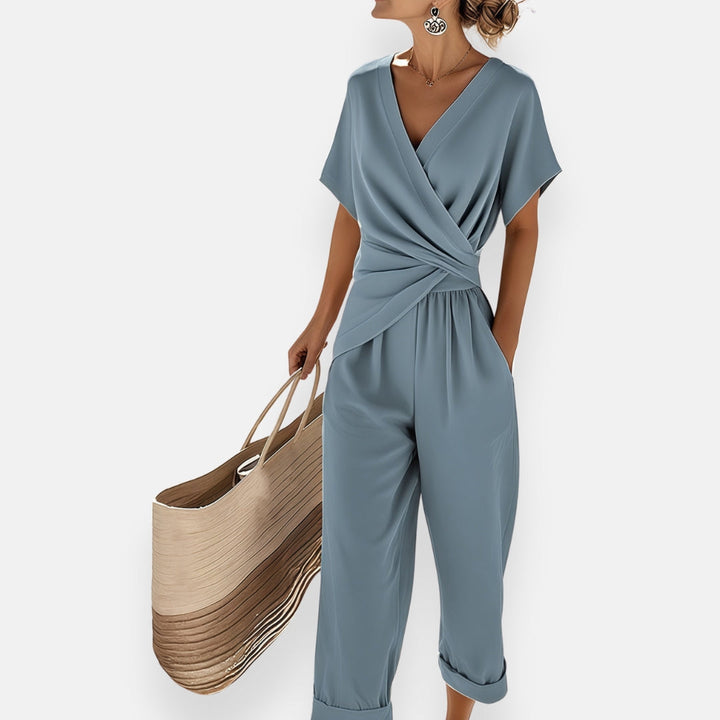 Madison | Draped Bow Detail Jumpsuit