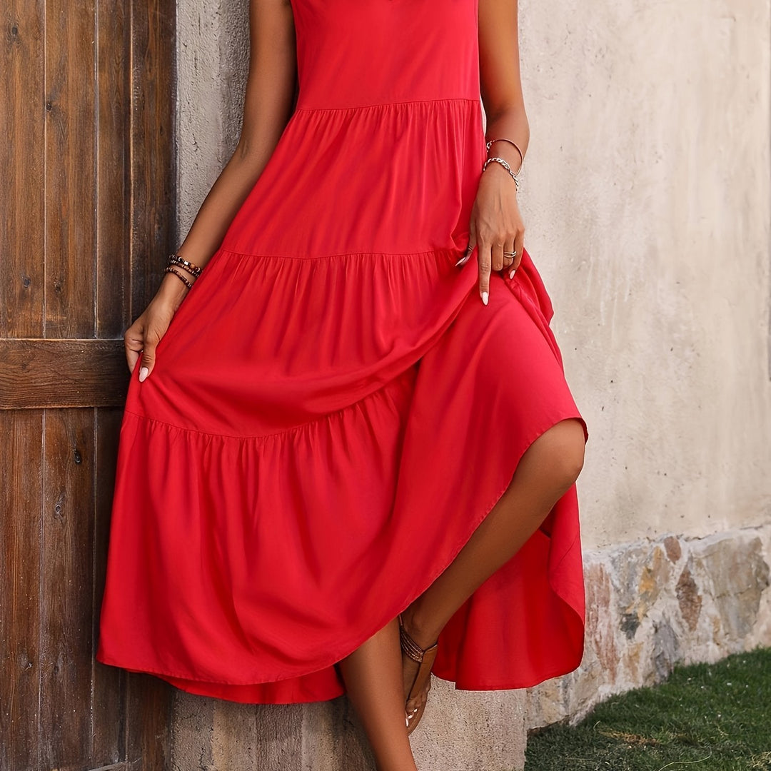 Rosalyn | Tiered Sleeveless Maxi Dress