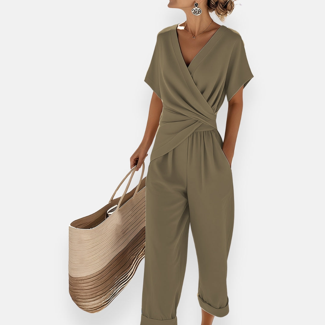 Madison | Draped Bow Detail Jumpsuit
