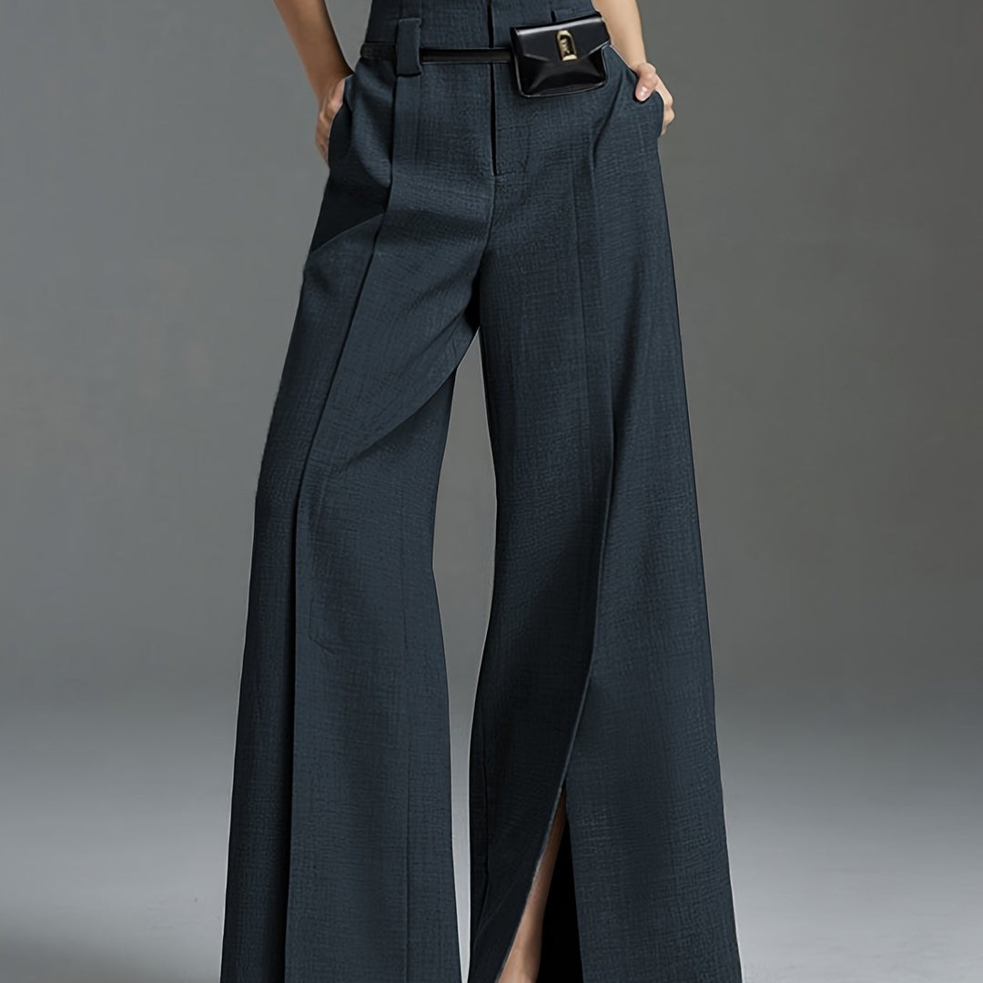 Lorraine | Wide-Leg Slit Trousers