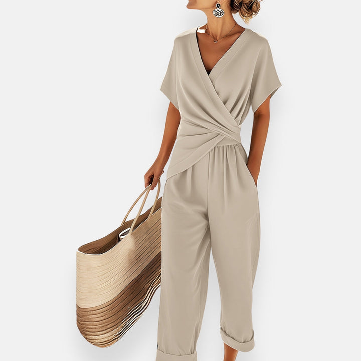 Madison | Draped Bow Detail Jumpsuit