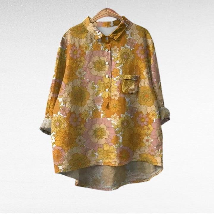 Kristin | Classic Floral Long Sleeve Blouse