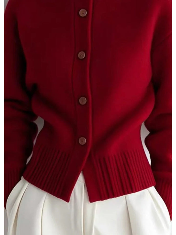 Margot | High-Neck Button Cardigan