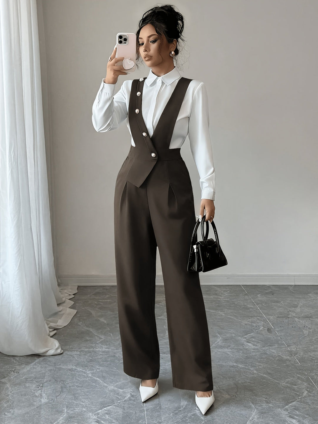 Coralie | Tailored Wide-Leg Jumpsuit