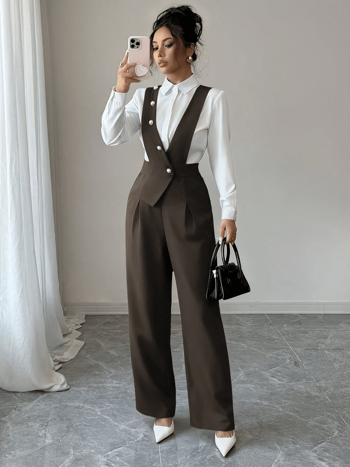 Coralie | Tailored Wide-Leg Jumpsuit