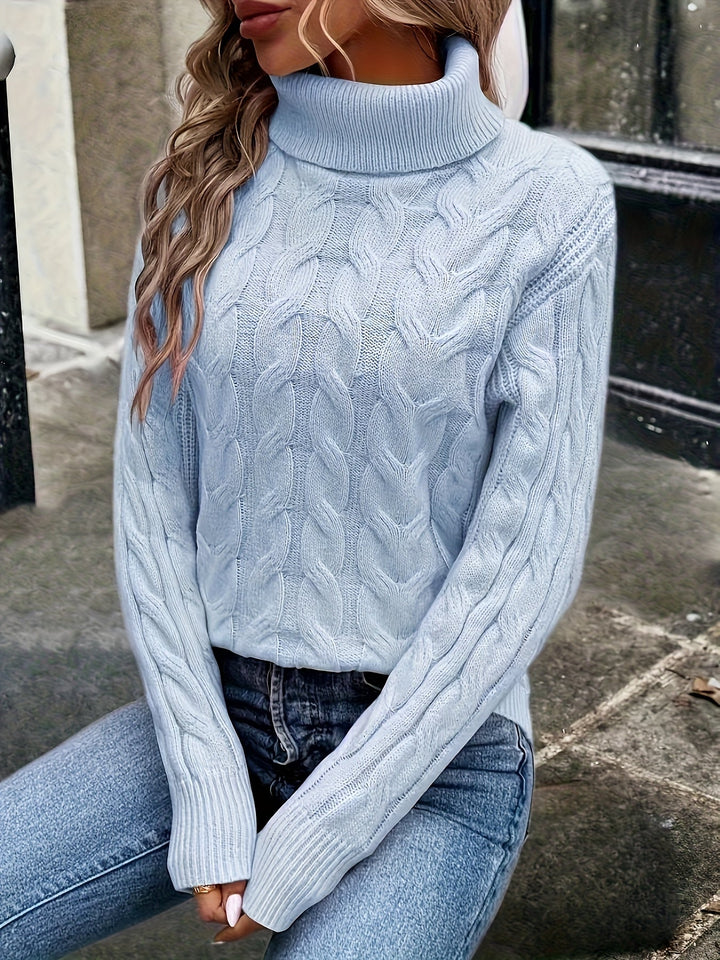 Celeste | Cozy Cable-Knit Turtleneck Jumper