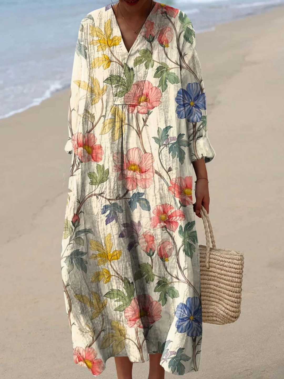 Noelle | Vintage Floral Art Print Dress
