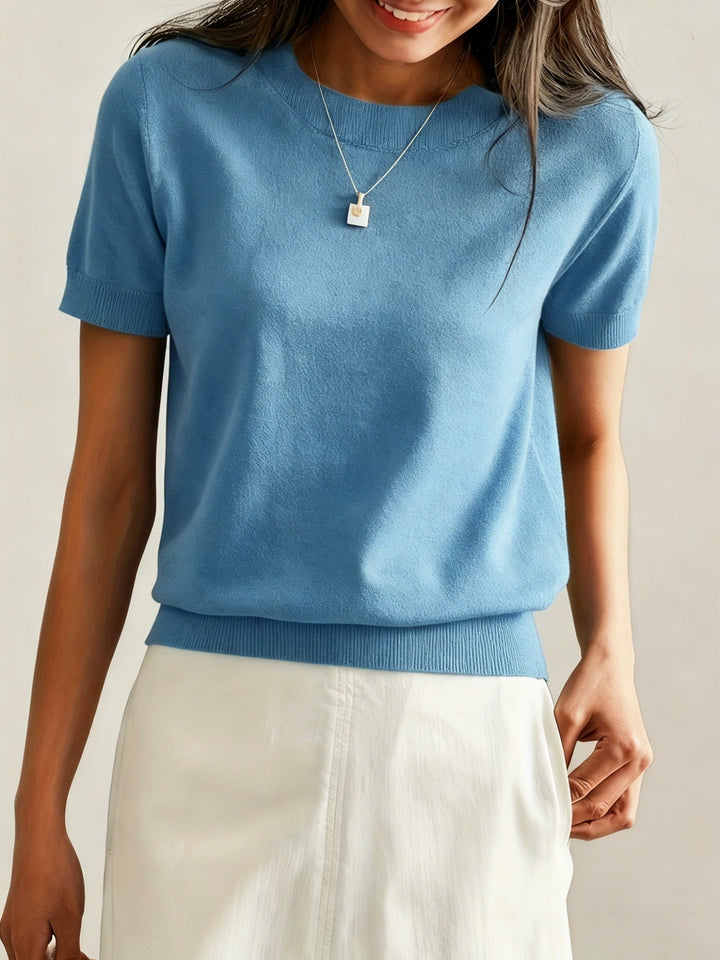 Harriet | Fine-Knit Short Sleeve Jumper