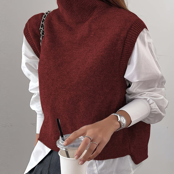 Farrah | High-Neck Jumper Vest