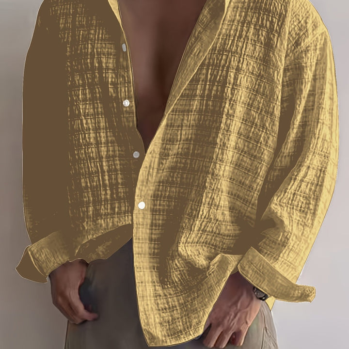 Rafael | Relaxed Textured Long-Sleeve Shirt