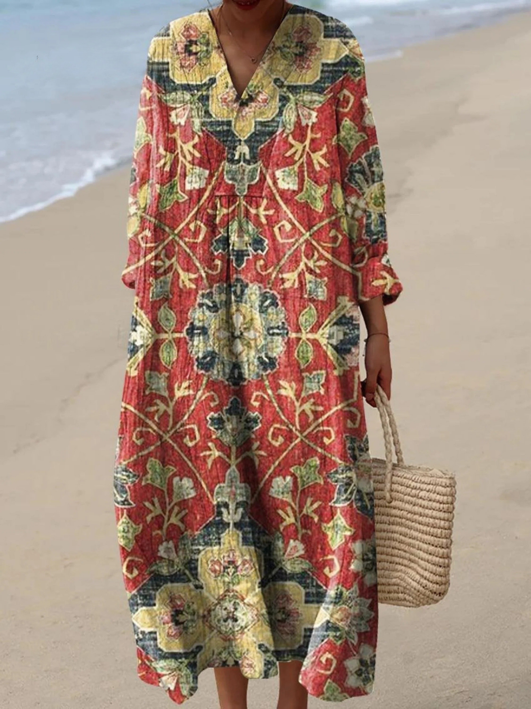 Madeleine | Vintage Floral Art Flowy Dress