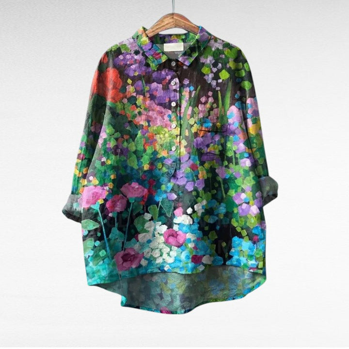 Colleen | Classic Multicolour Long Sleeve Blouse