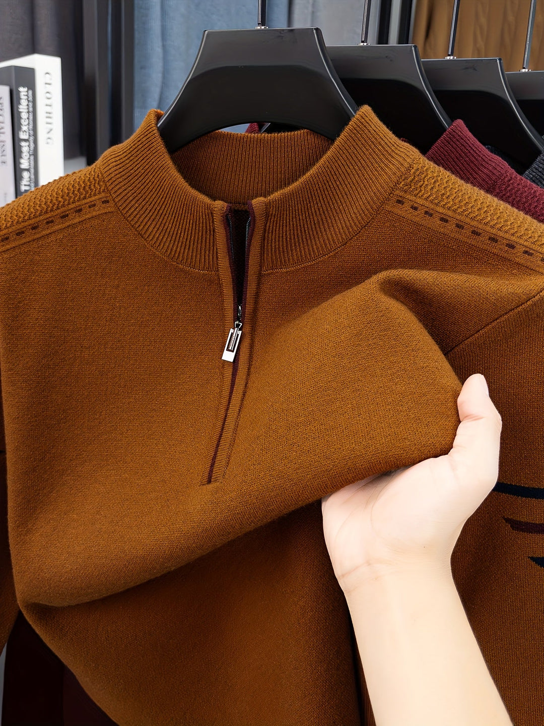 Nathan | Half-Zip Mock Neck Jumper