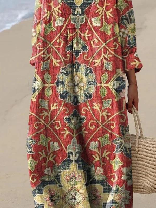 Madeleine | Vintage Floral Art Flowy Dress