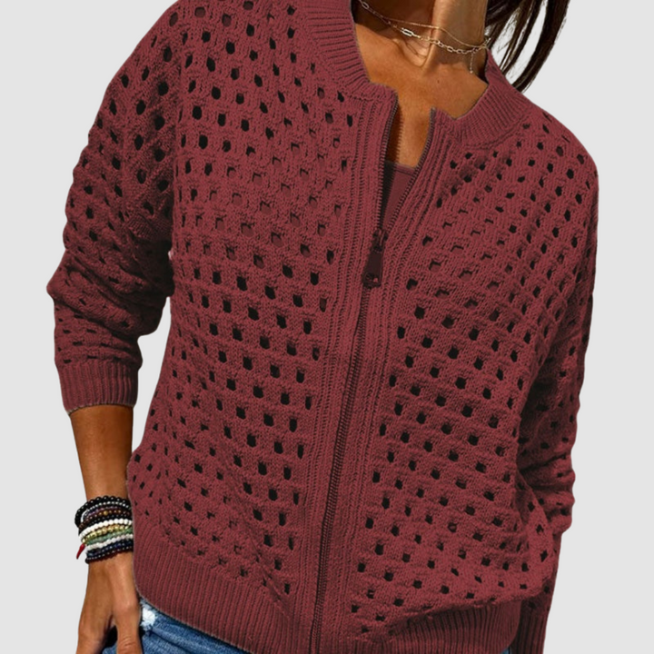Gracie | Premium Knitted Hole Cardigan