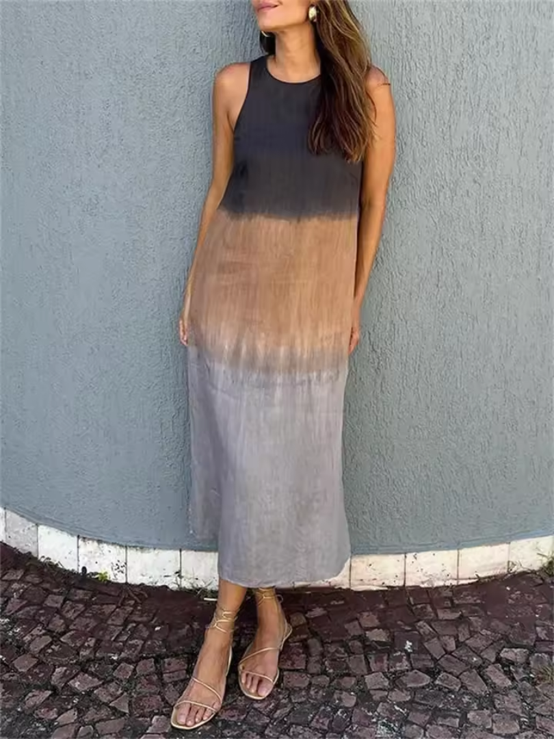 Katie | Sleeveless Round Neck Summer Dress