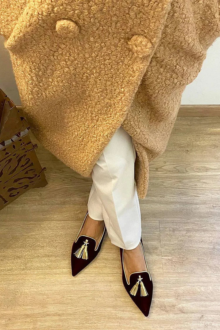 Bailey | Elegant Pointed Tassels Loafer