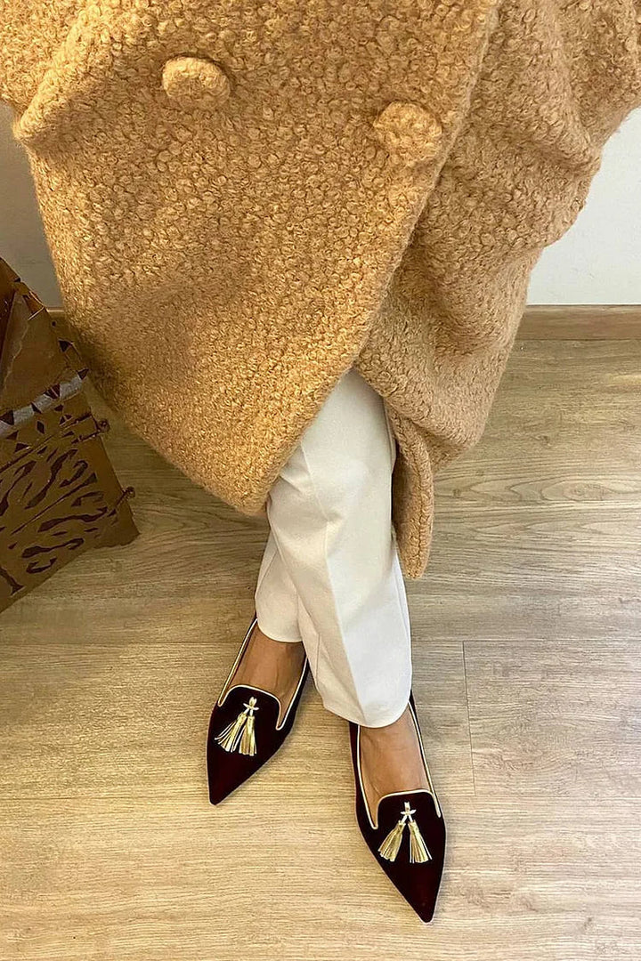 Bailey | Elegant Pointed Tassels Loafer