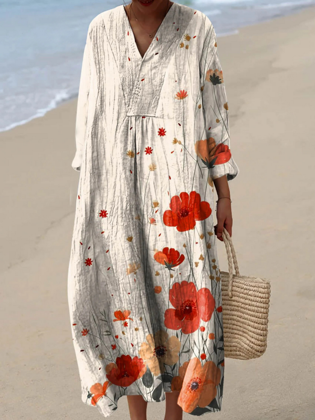 Cordelia | Stylish Floral Pattern Art Print Dress