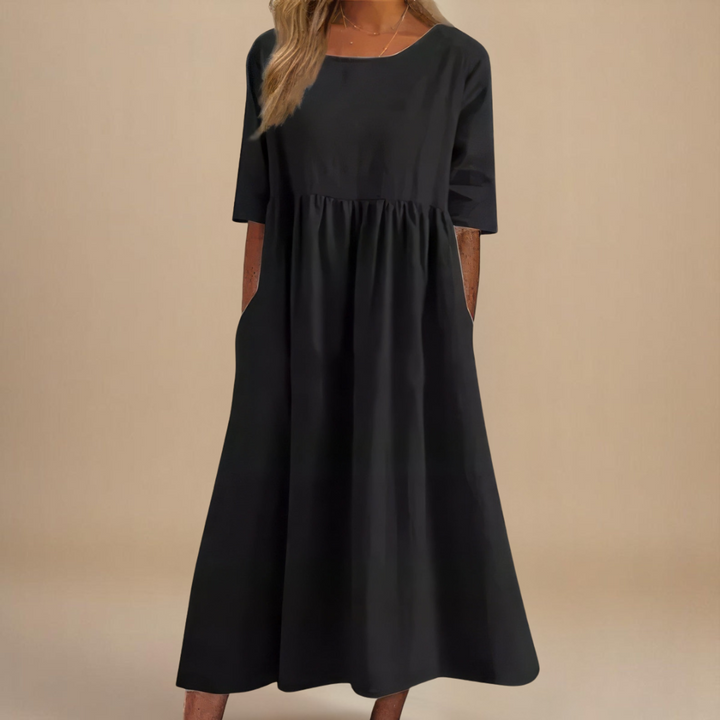 Daisy | Classic Round Neck Flattering Dress