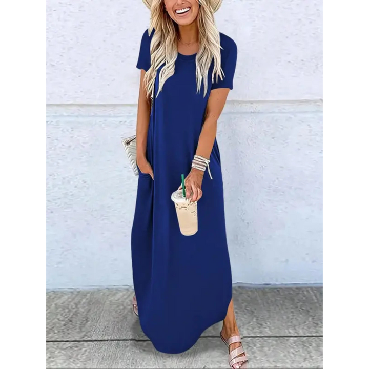 Kaylee | Casual Summer Round Neck Maxi Dress