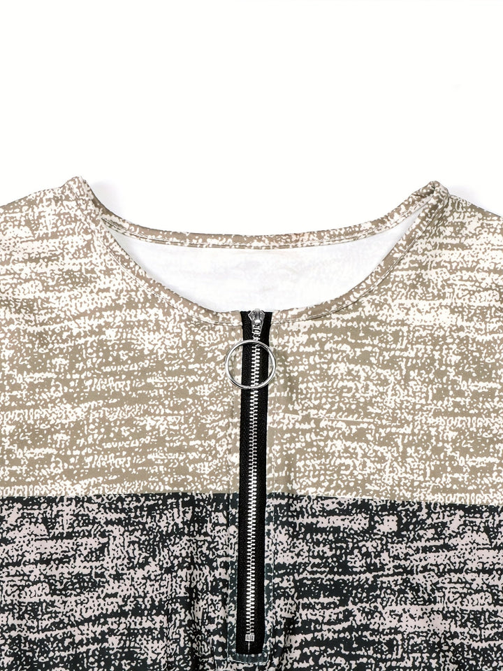 Ophelia | colourblock Quarter-Zip Top