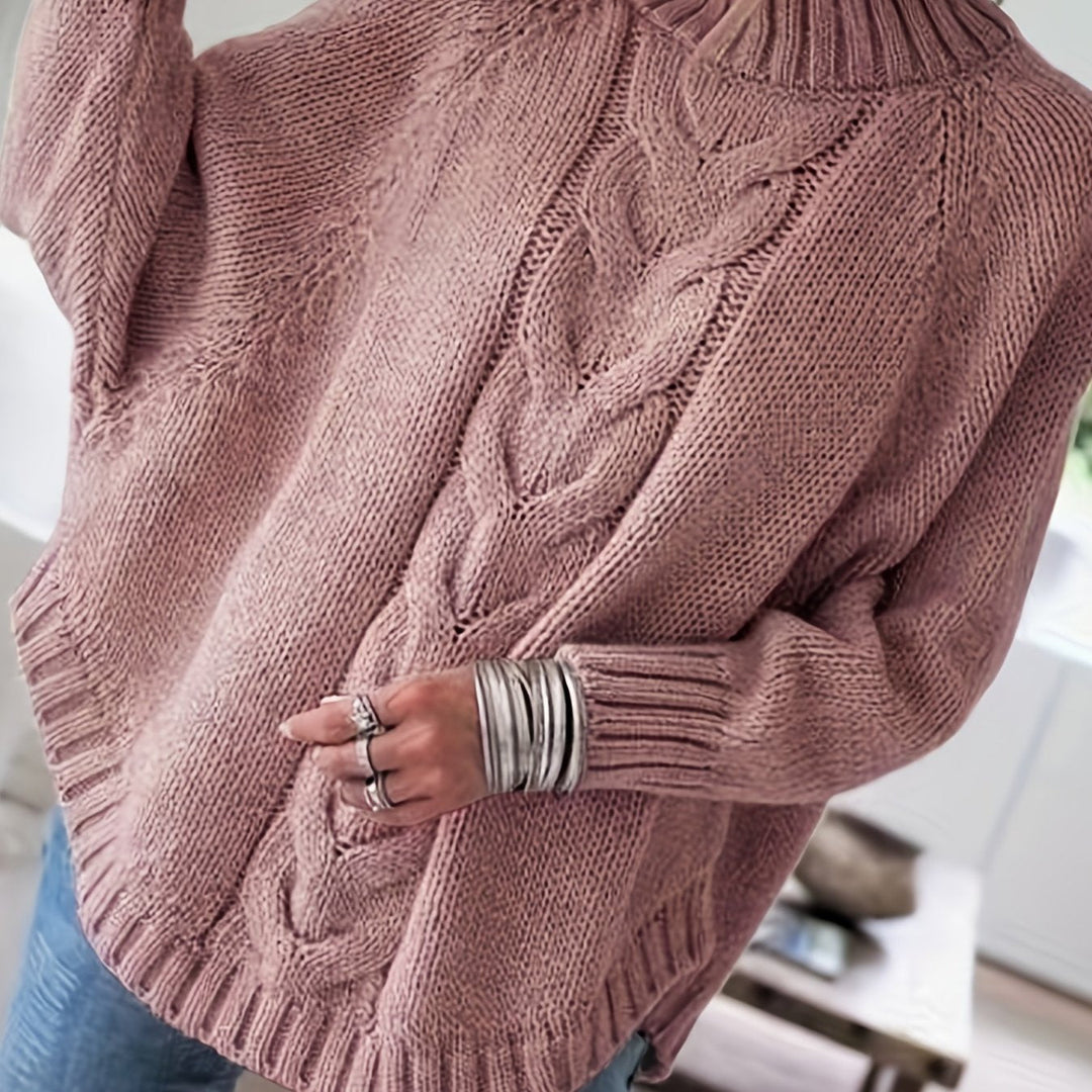 Corinne | Cozy High-Neck Cable-Knit Jumper