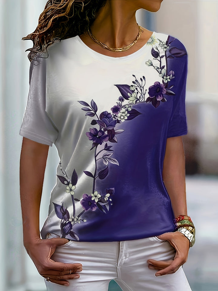 Lucille | Floral Round-Neck Top