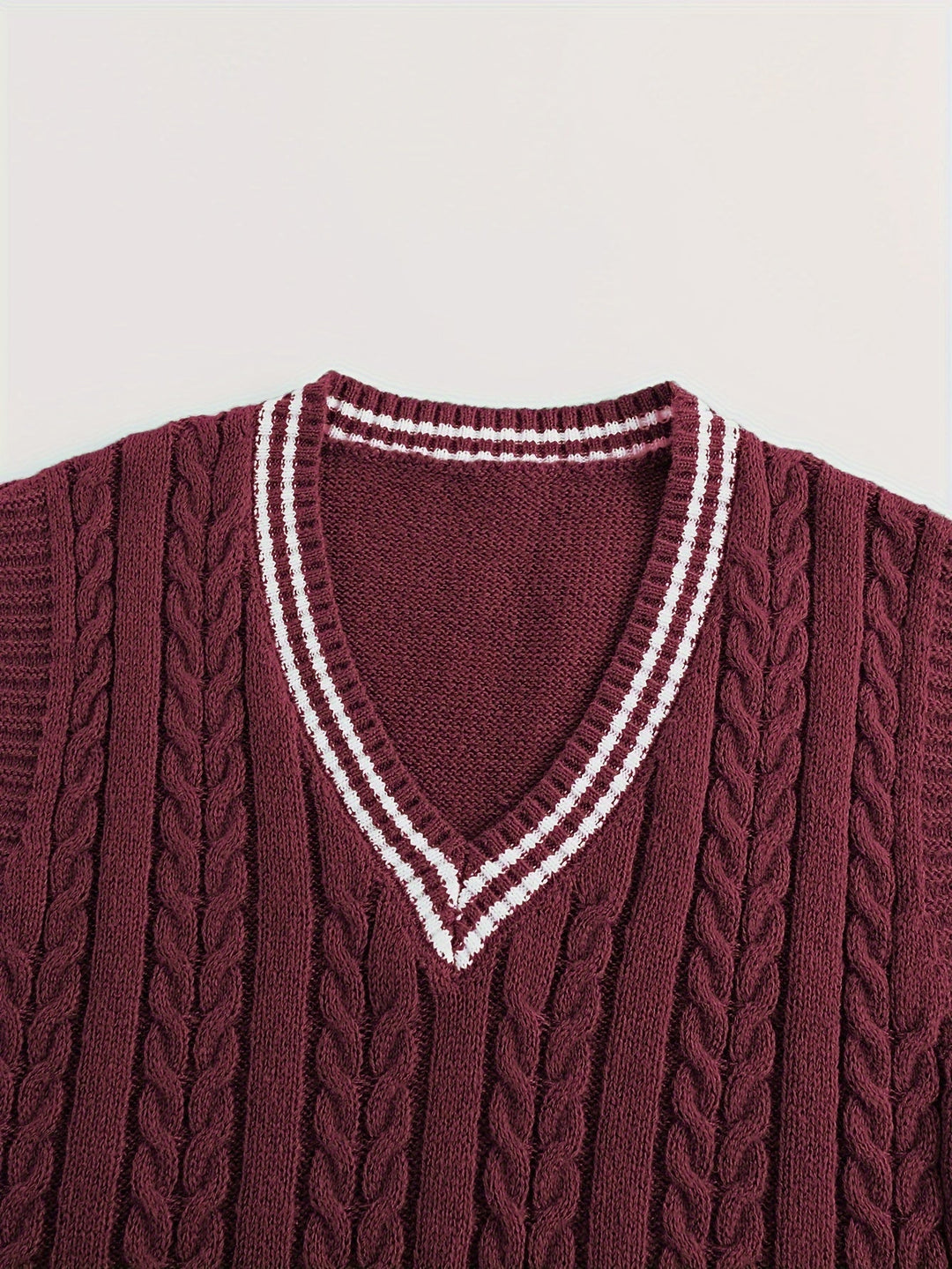 Gideon | Cable-Knit V-Neck Jumper Vest