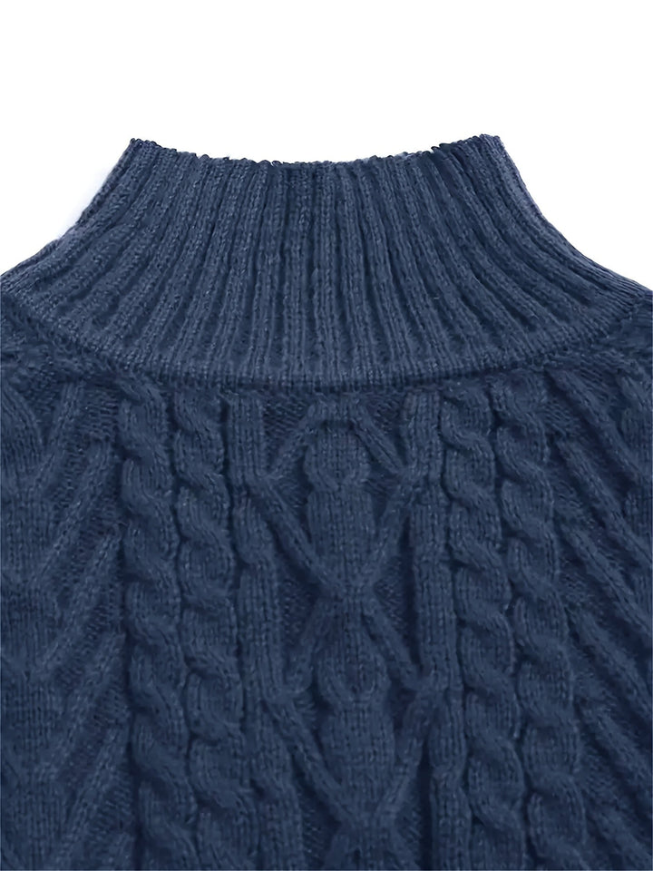 Eloise | Textured Half-Collar Jumper