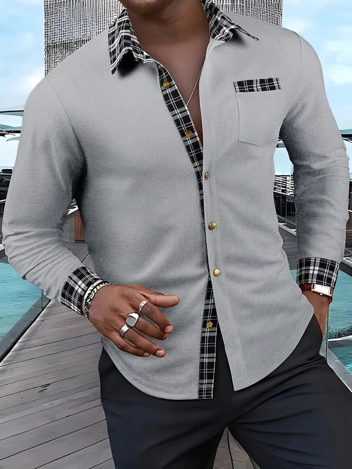Bradley | Textured Contrast Shirt
