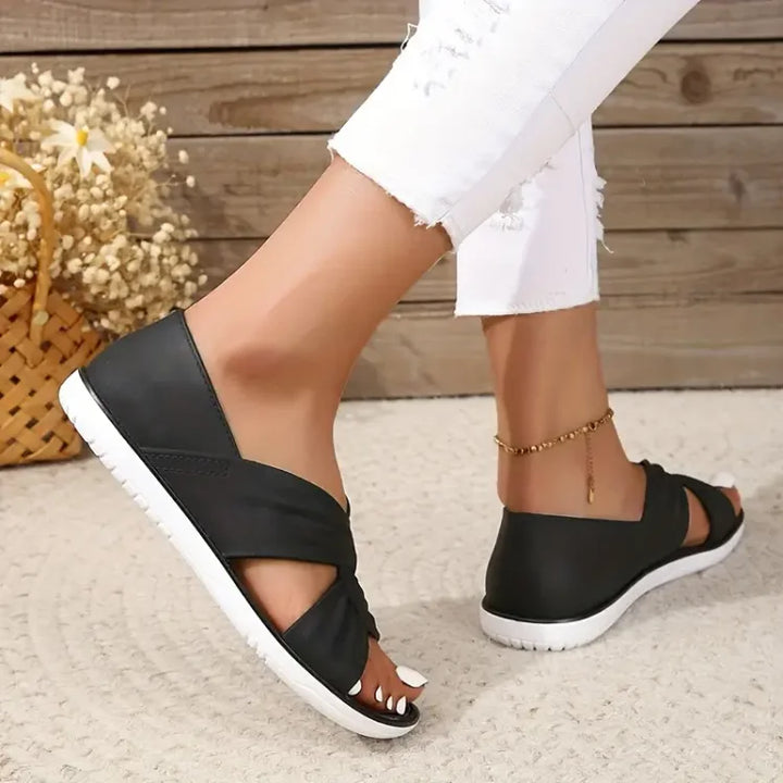 Elena | Cushioned Cross-Strap Sandals