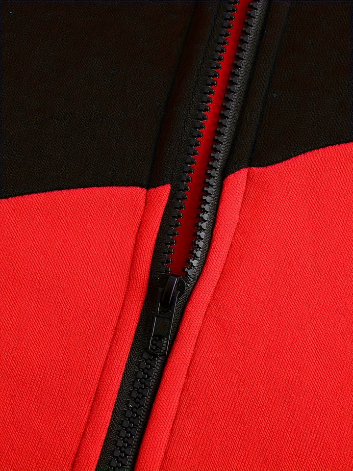 Bryce | colour Block Zip-Up Hooded Jacket