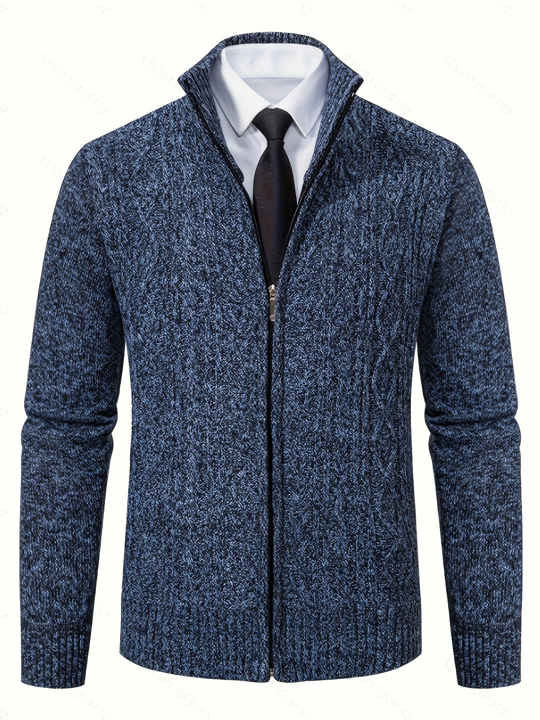 Walter | Textured Full-Zip Cardigan