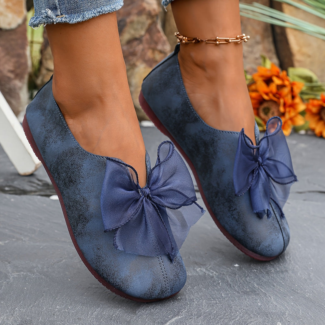 Cecilia | Bow-Accent Slip-On Flats