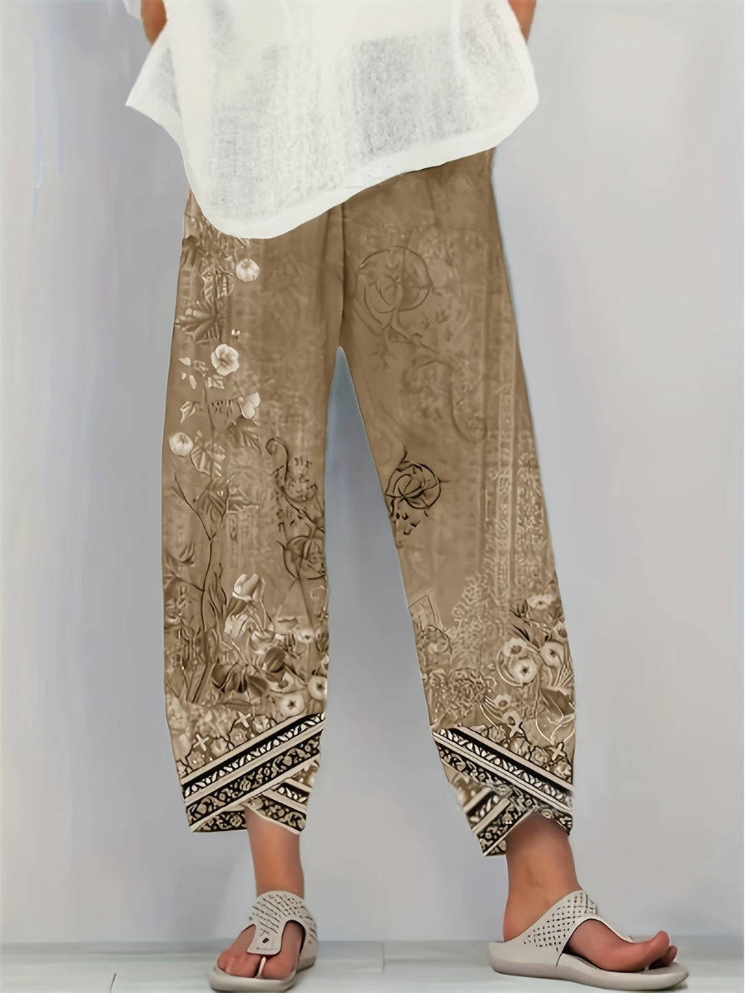 Meredith | Botanical Cropped Trousers
