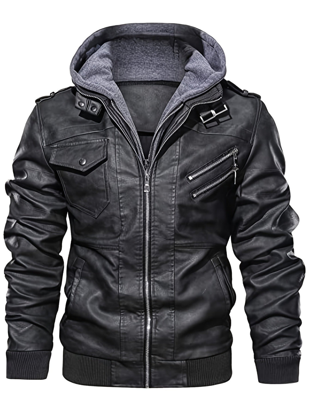 Roderick | Rugged Hooded Biker Jacket