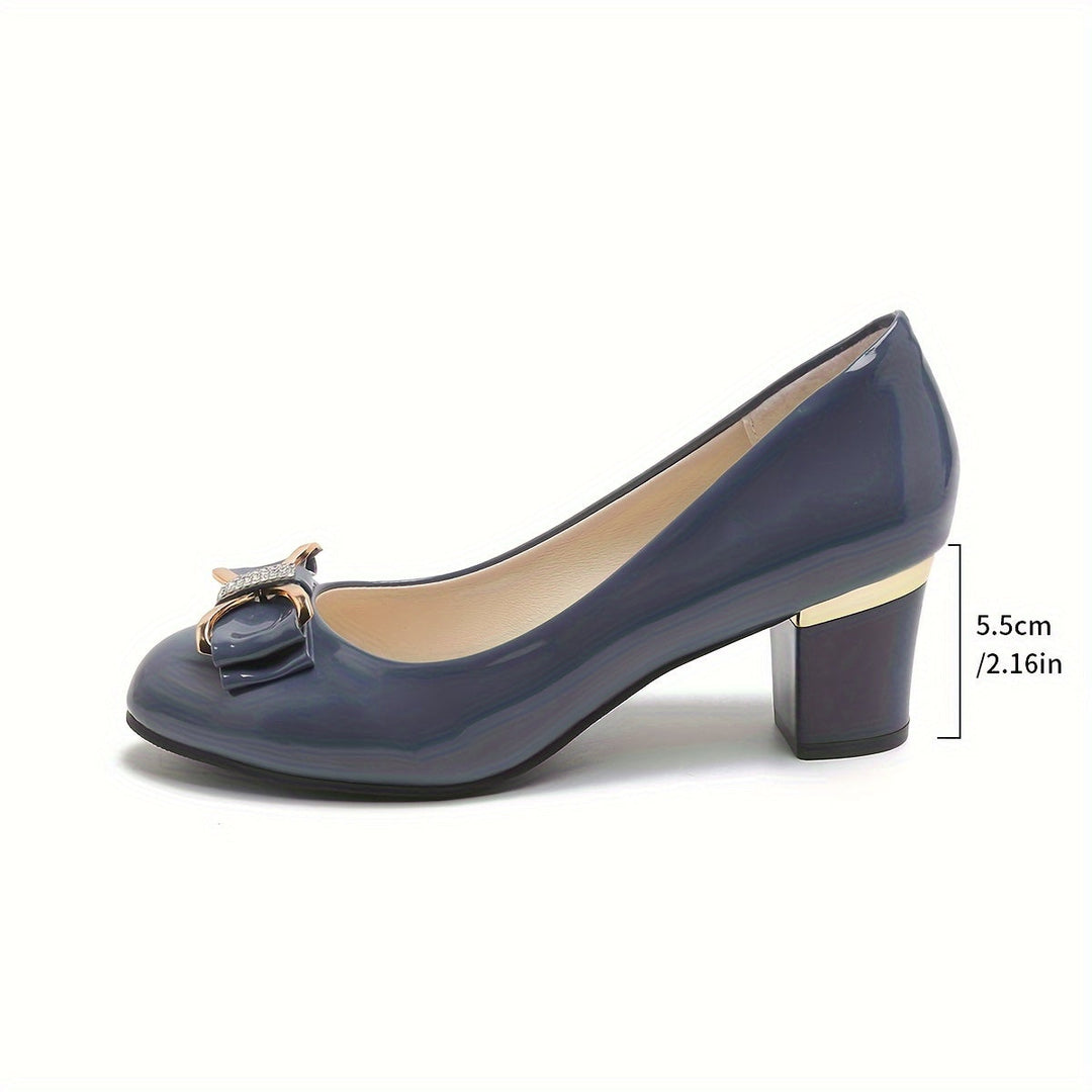 Katherine | Classic Close Toe Bow Heels