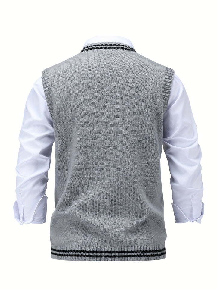 Gideon | Cable-Knit V-Neck Jumper Vest