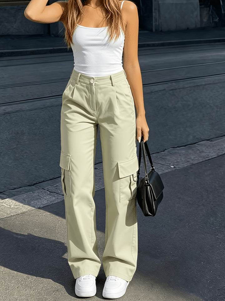Bonnie | High-Waisted Wide-Leg Cargo Trousers