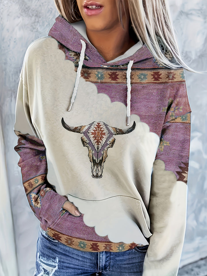 Tamsin | Western-Inspired Print Hoodie