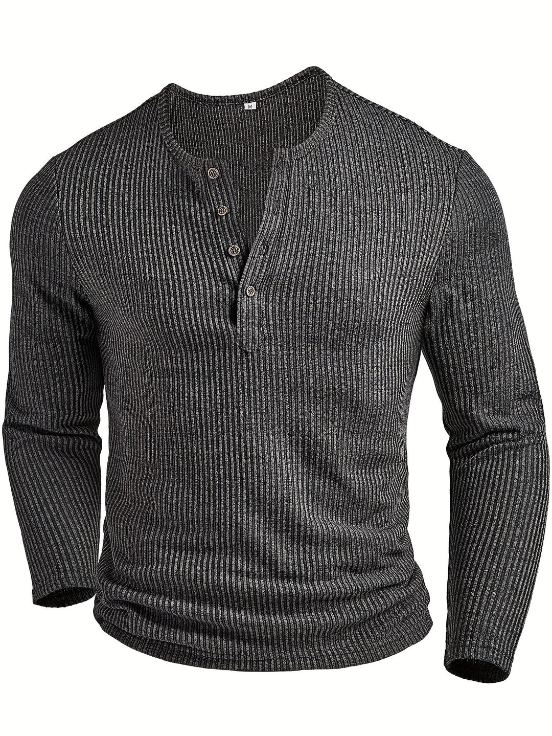 Griffin | Textured Ribbed Henley Shirt